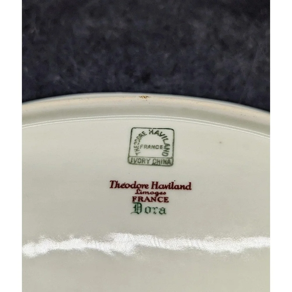 Vintage Oval Relish Dish Platter Theodore Haviland Limoges France Dora 8.75